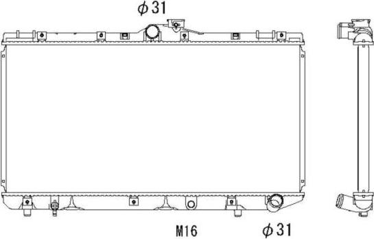 NRF 503966 - Radiator, mühərrikin soyudulması furqanavto.az