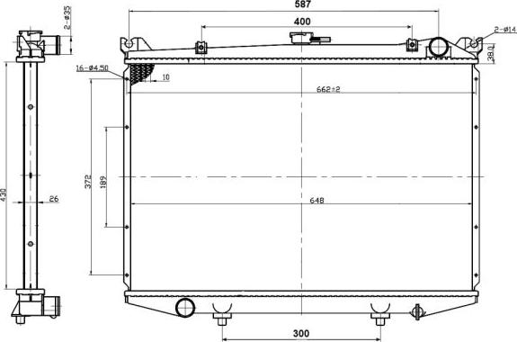 NRF 503492 - Radiator, mühərrikin soyudulması furqanavto.az