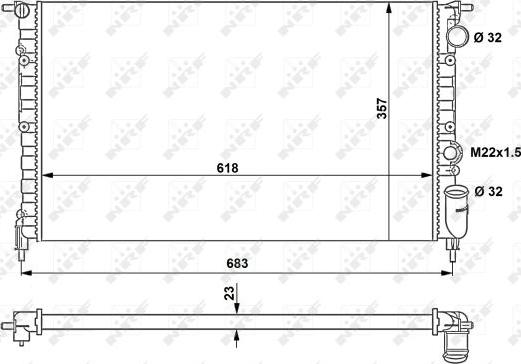 NRF 507465 - Radiator, mühərrikin soyudulması furqanavto.az