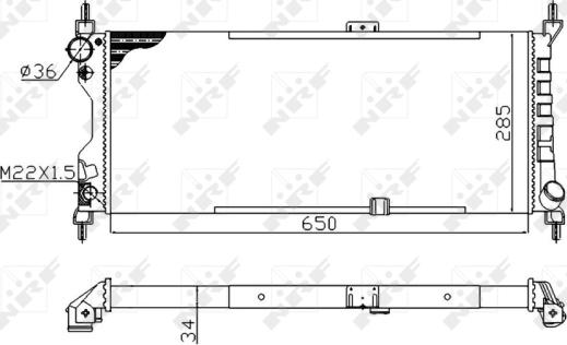 NRF 507522A - Radiator, mühərrikin soyudulması furqanavto.az