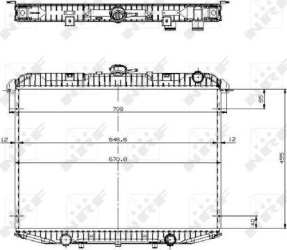 NRF 519533 - Radiator, mühərrikin soyudulması furqanavto.az