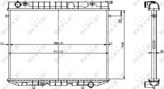 NRF 519532 - Radiator, mühərrikin soyudulması furqanavto.az