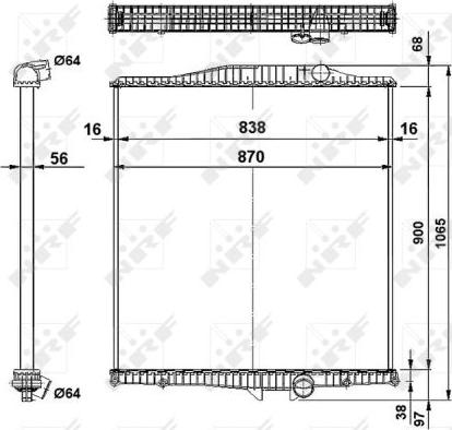 NRF 519702 - Radiator, mühərrikin soyudulması furqanavto.az