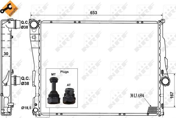 NRF 51580 - Radiator, mühərrikin soyudulması furqanavto.az