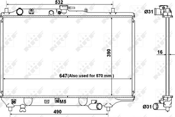 NRF 516511 - Radiator, mühərrikin soyudulması furqanavto.az