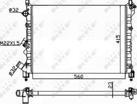 NRF 58943A - Radiator, mühərrikin soyudulması furqanavto.az