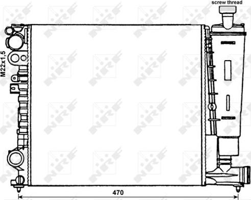 NRF 58959 - Radiator, mühərrikin soyudulması furqanavto.az