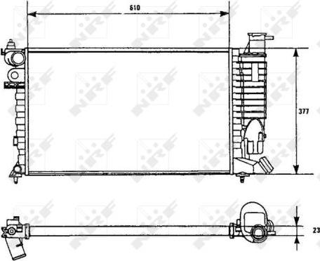 NRF 58961 - Radiator, mühərrikin soyudulması furqanavto.az