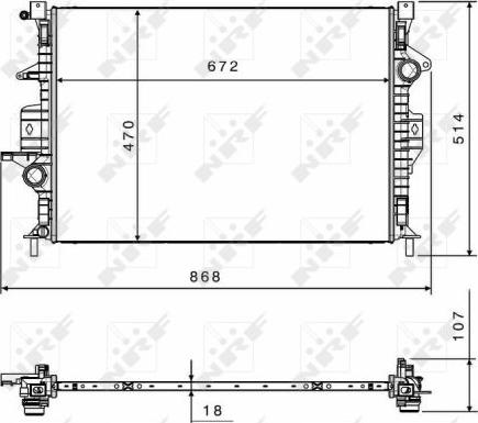 NRF 58499 - Radiator, mühərrikin soyudulması furqanavto.az