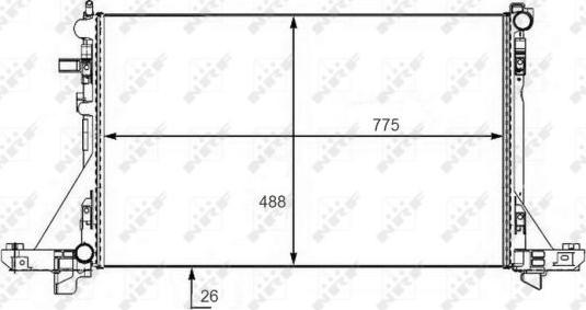 NRF 58481 - Radiator, mühərrikin soyudulması furqanavto.az