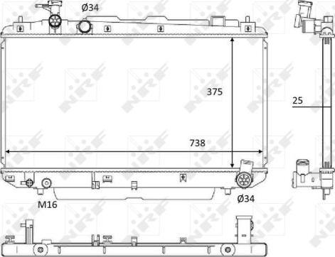 NRF 58645 - Radiator, mühərrikin soyudulması furqanavto.az