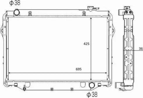 NRF 58635 - Radiator, mühərrikin soyudulması furqanavto.az