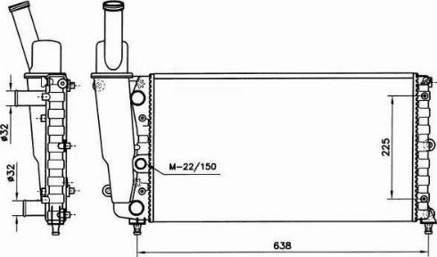 NRF 58056 - Radiator, mühərrikin soyudulması furqanavto.az