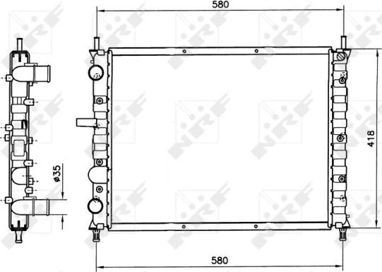 NRF 58017 - Radiator, mühərrikin soyudulması furqanavto.az