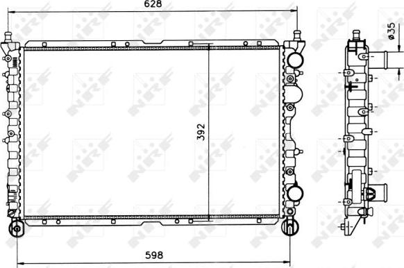 NRF 58085 - Radiator, mühərrikin soyudulması furqanavto.az