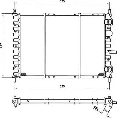 NRF 58190 - Radiator, mühərrikin soyudulması furqanavto.az