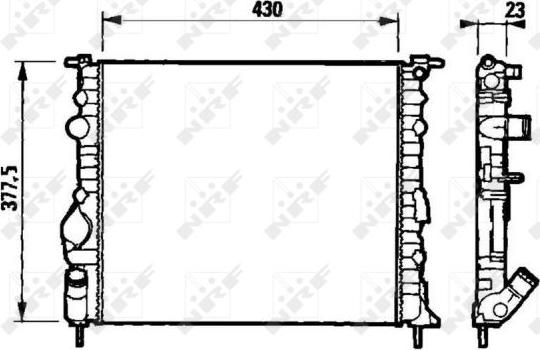 NRF 58192 - Radiator, mühərrikin soyudulması furqanavto.az