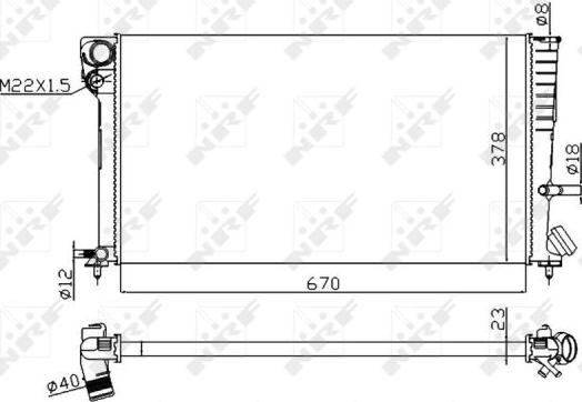 NRF 58101A - Radiator, mühərrikin soyudulması furqanavto.az