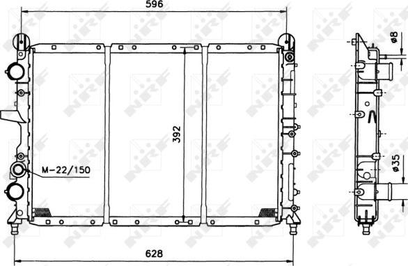 NRF 58123 - Radiator, mühərrikin soyudulması furqanavto.az