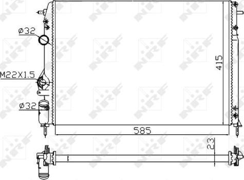 NRF 58175A - Radiator, mühərrikin soyudulması furqanavto.az