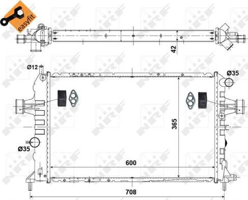 NRF 58177 - Radiator, mühərrikin soyudulması furqanavto.az