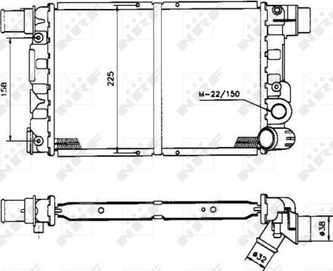 NRF 58844 - Radiator, mühərrikin soyudulması furqanavto.az