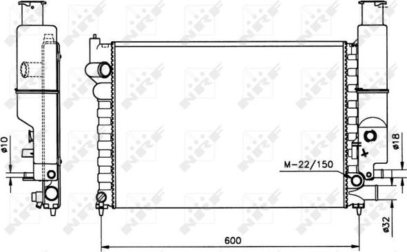 NRF 58802 - Radiator, mühərrikin soyudulması furqanavto.az