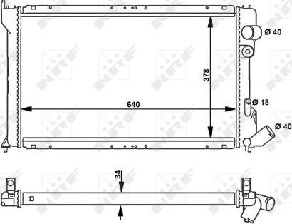 NRF 58813 - Radiator, mühərrikin soyudulması furqanavto.az