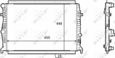 NRF 58398 - Radiator, mühərrikin soyudulması furqanavto.az