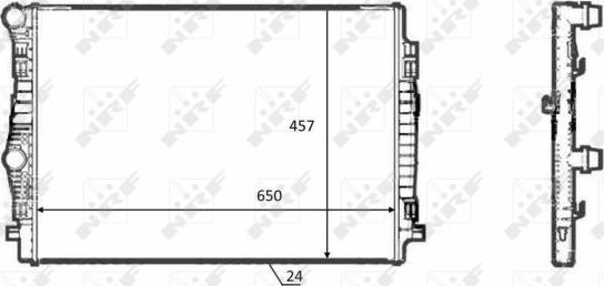 NRF 58392 - Radiator, mühərrikin soyudulması furqanavto.az