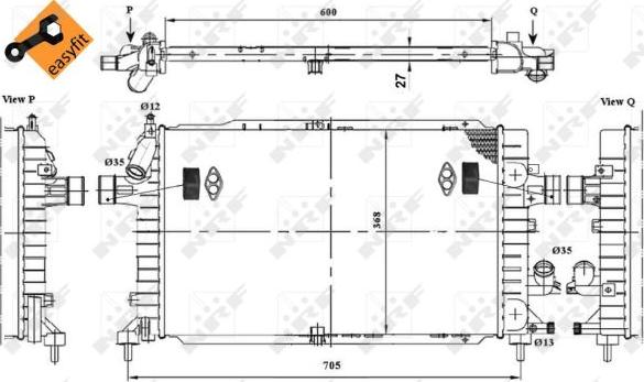 NRF 58340 - Radiator, mühərrikin soyudulması furqanavto.az