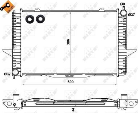 NRF 58342 - Radiator, mühərrikin soyudulması furqanavto.az