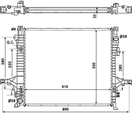 NRF 58356 - Radiator, mühərrikin soyudulması furqanavto.az