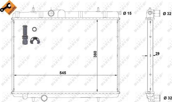 NRF 58301 - Radiator, mühərrikin soyudulması furqanavto.az