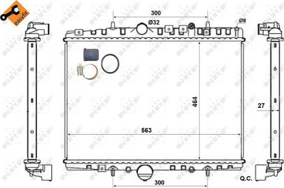 NRF 58315 - Radiator, mühərrikin soyudulması furqanavto.az