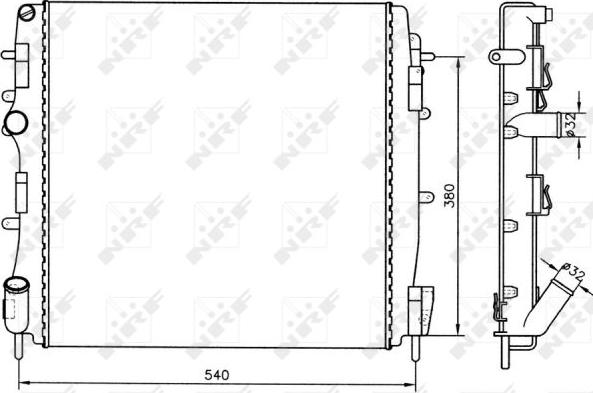 NRF 58316 - Radiator, mühərrikin soyudulması furqanavto.az