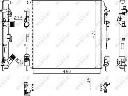 NRF 58317A - Radiator, mühərrikin soyudulması furqanavto.az