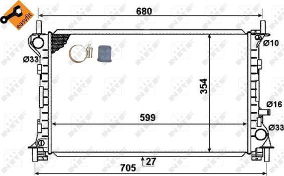 NRF 58375 - Radiator, mühərrikin soyudulması furqanavto.az