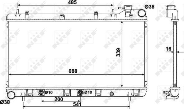 NRF 58372 - Radiator, mühərrikin soyudulması furqanavto.az