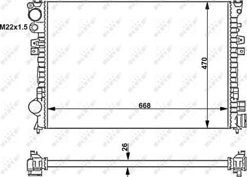 NRF 58262 - Radiator, mühərrikin soyudulması furqanavto.az