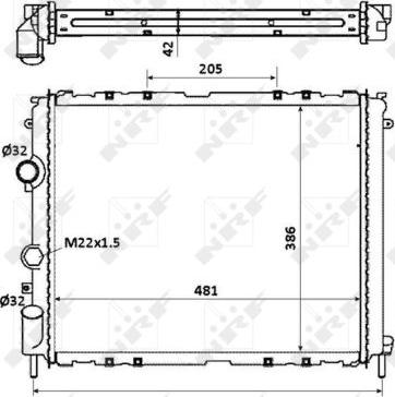 NRF 58210 - Radiator, mühərrikin soyudulması furqanavto.az