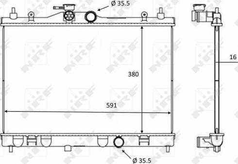 NRF 58236 - Radiator, mühərrikin soyudulması furqanavto.az