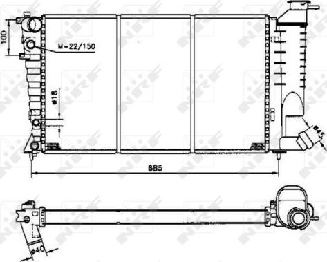 NRF 58233 - Radiator, mühərrikin soyudulması furqanavto.az