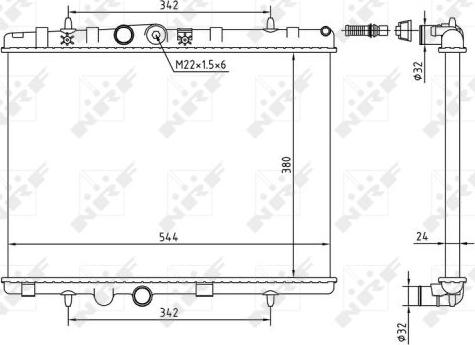 NRF 58226A - Radiator, mühərrikin soyudulması furqanavto.az