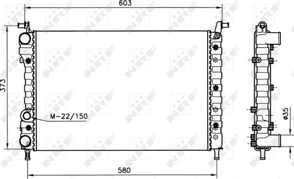 NRF 58221 - Radiator, mühərrikin soyudulması furqanavto.az