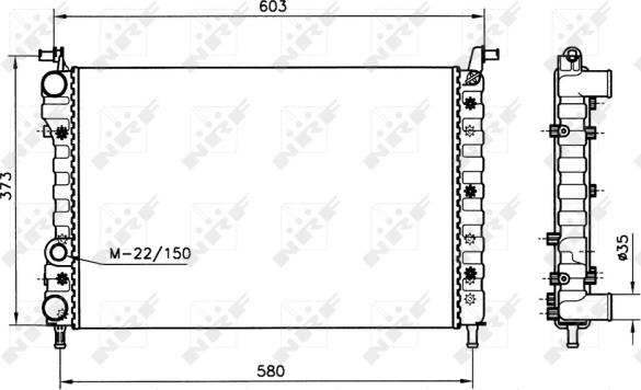 NRF 58221 - Radiator, mühərrikin soyudulması furqanavto.az