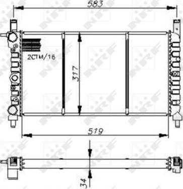 NRF 58732 - Radiator, mühərrikin soyudulması furqanavto.az