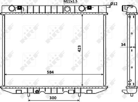 NRF 53940 - Radiator, mühərrikin soyudulması furqanavto.az