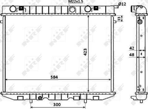 NRF 53947 - Radiator, mühərrikin soyudulması furqanavto.az