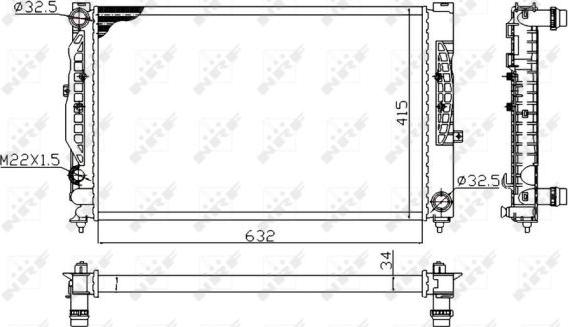 NRF 539504A - Radiator, mühərrikin soyudulması furqanavto.az